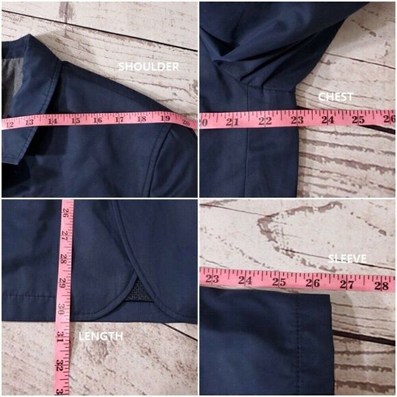 Flaws Vince Tech Blazer 3 Button Full Zip Navy Blue Mens Size 46 Polyester - Picture 12 of 12